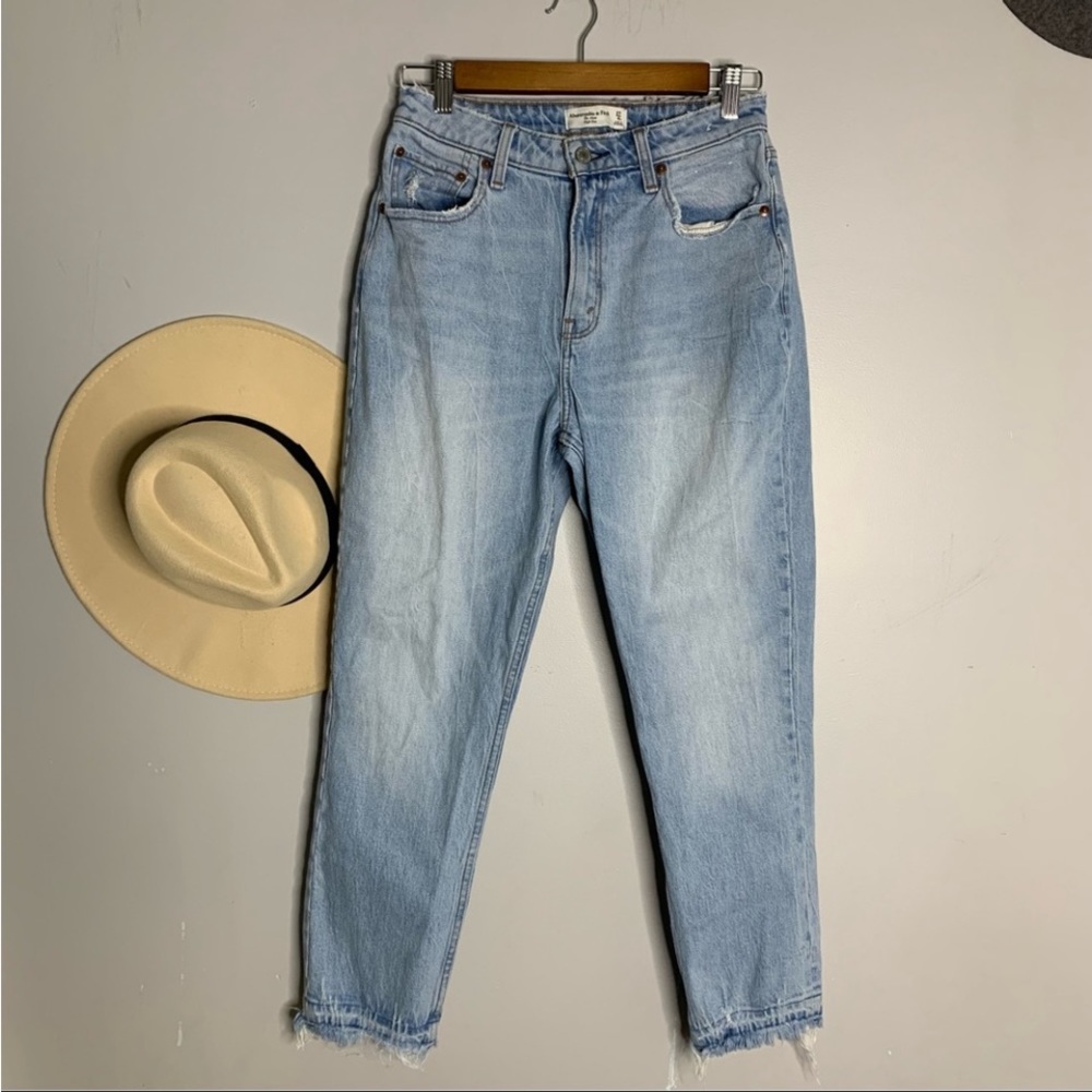 Abercrombie & Fitch Curve Love High Rise Mom Jeans Size 27
